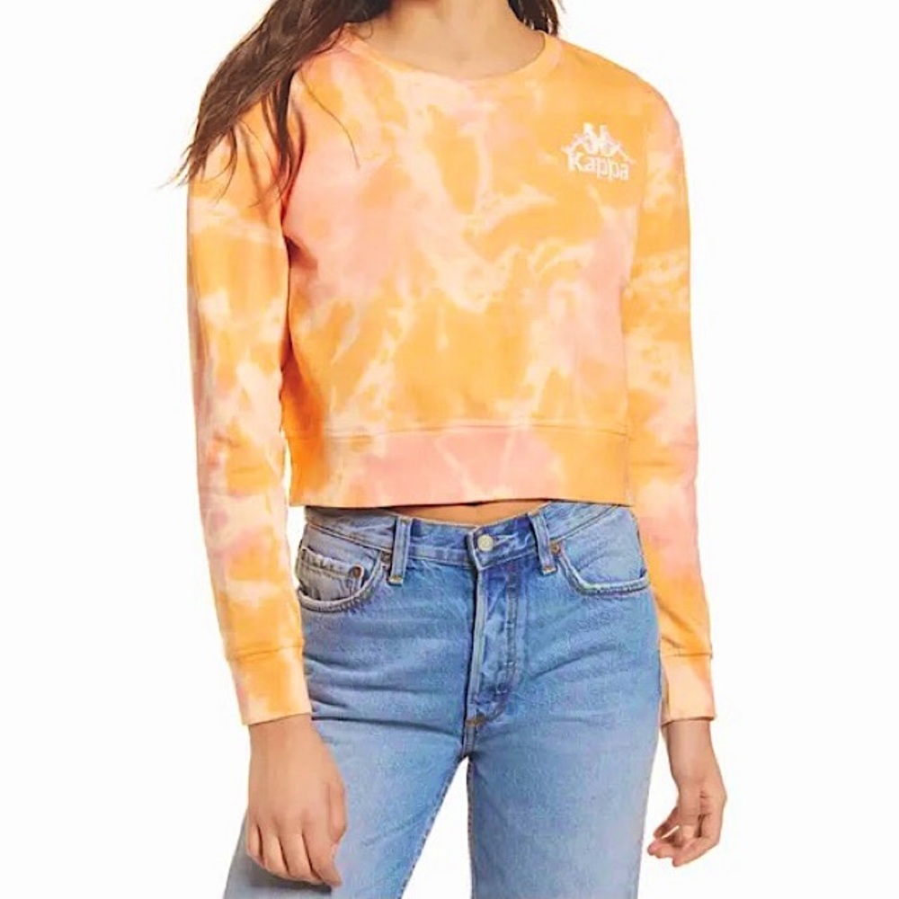 kappa tie dye crop sweatshirt